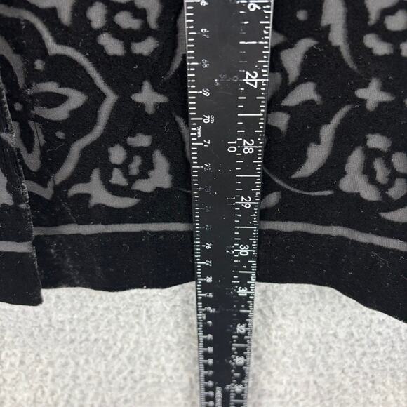 VTG Talbots Maxi Skirt 8 Silk Velvet Burnout Floral Whimsygoth Feminine Cocktail - Picture 7 of 10